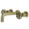 Kingston Brass KS8123RX Two-Handle Wall Mount Bathroom Faucet, Antique Brass KS8123RX - alternate 1